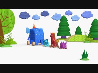 Раскраска Деревяшки -  Простуда - серия 23 - Учим цвета с малышами - обучающие мультики